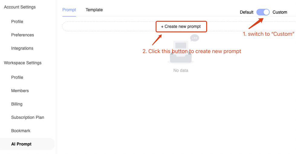 AI Notes Custom Prompt Creation