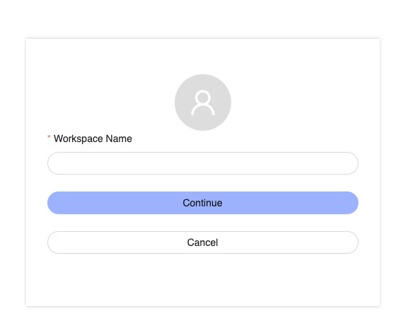 Create Workspace Name Input