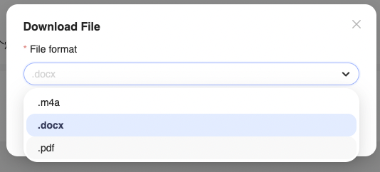 Format Selection