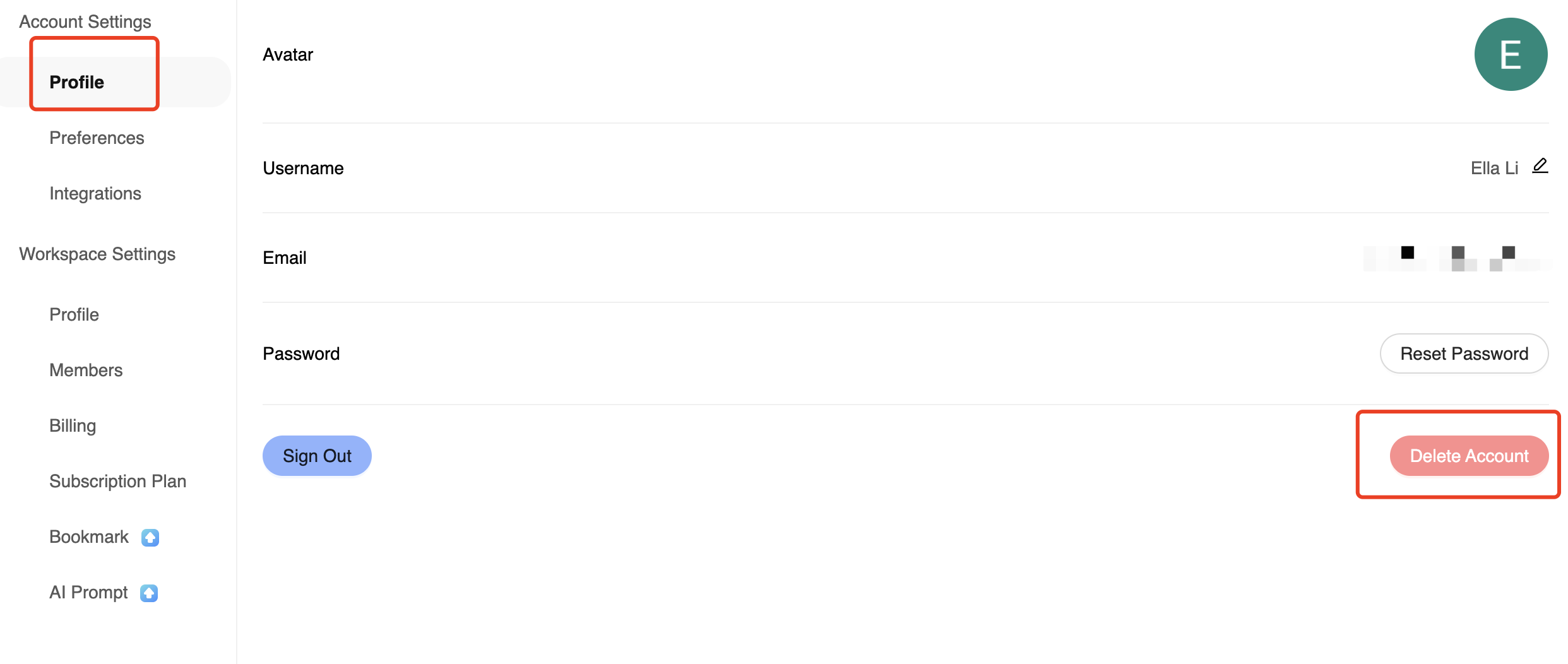 Delete Account Step 2