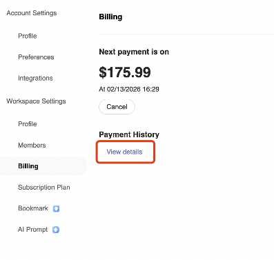 View Transaction Details